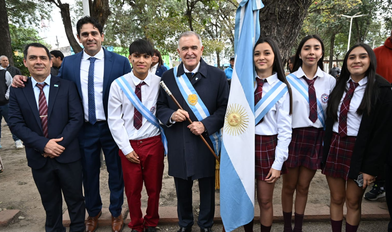 Jaldo encabezó el acto central por un nuevo aniversario del nacimiento de Alberdi