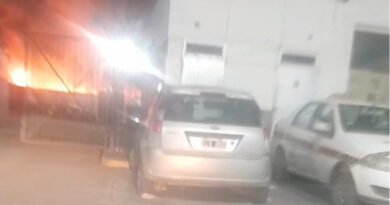 Fuego en el Acceso Norte: un incendio se desató en un predio ubicado en la esquina de Delfín Gallo y Junín (video)